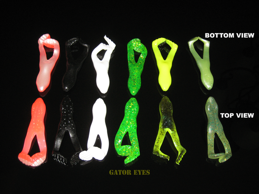 Gummy Frogs With Weedless Hooks 12 pack